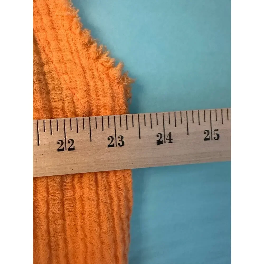 9Seed Idyllwild sleeveless popover cotton crinkle gauze raw edges orange Small